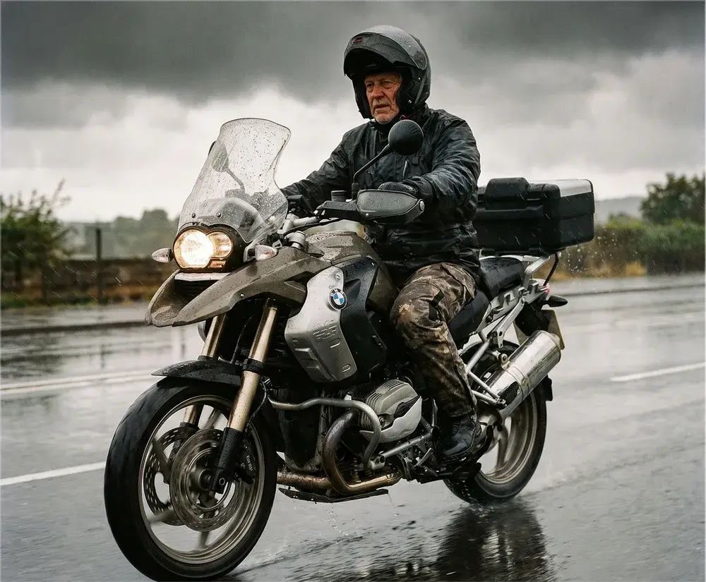 Riding in the rain