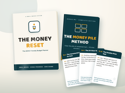 The Money Reset — ADHD-Friendly Budget Planner — Complete Edition